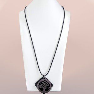 High Vibe "Tree of Life" Leather Pendant Cord Necklace